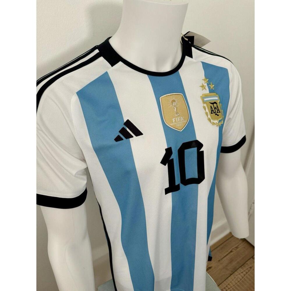 2022 Adidas World Cup 3 STAR Argentina MESSI Jersey Size L - Picture 6 of 12